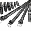 Karlie BUFFALO KROKO Büffelleder-Halsband - Schwarz - 40 mm, 65 cm