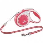 FLEXI Rollleine New COMFORT Seil - 5m, bis 20kg - rot