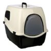 Trixie Katzentoilette Bill 2 F mit Haube und Filter - schwarz/creme