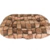 CARBONE Hundekissen Floconne, 90 x 60 cm - Karo-braun