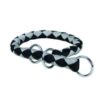 Trixie Cavo Würger / Zug-Stopp-Halsband - schwarz/silber - 35-41 cm/ 12 mm